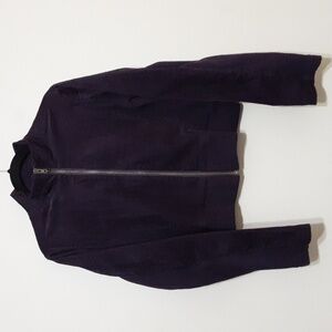 Bitten Sarah Jessica Parker moto jacket bomber zip closure corduroy purple y2k